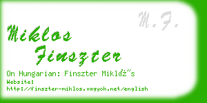miklos finszter business card